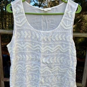Miami embroidered tank top sleeveless blouse shirt tank top